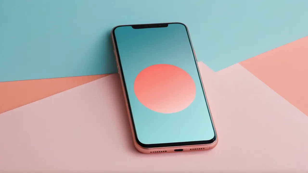 Ilustración minimalista de selfie con smartphone