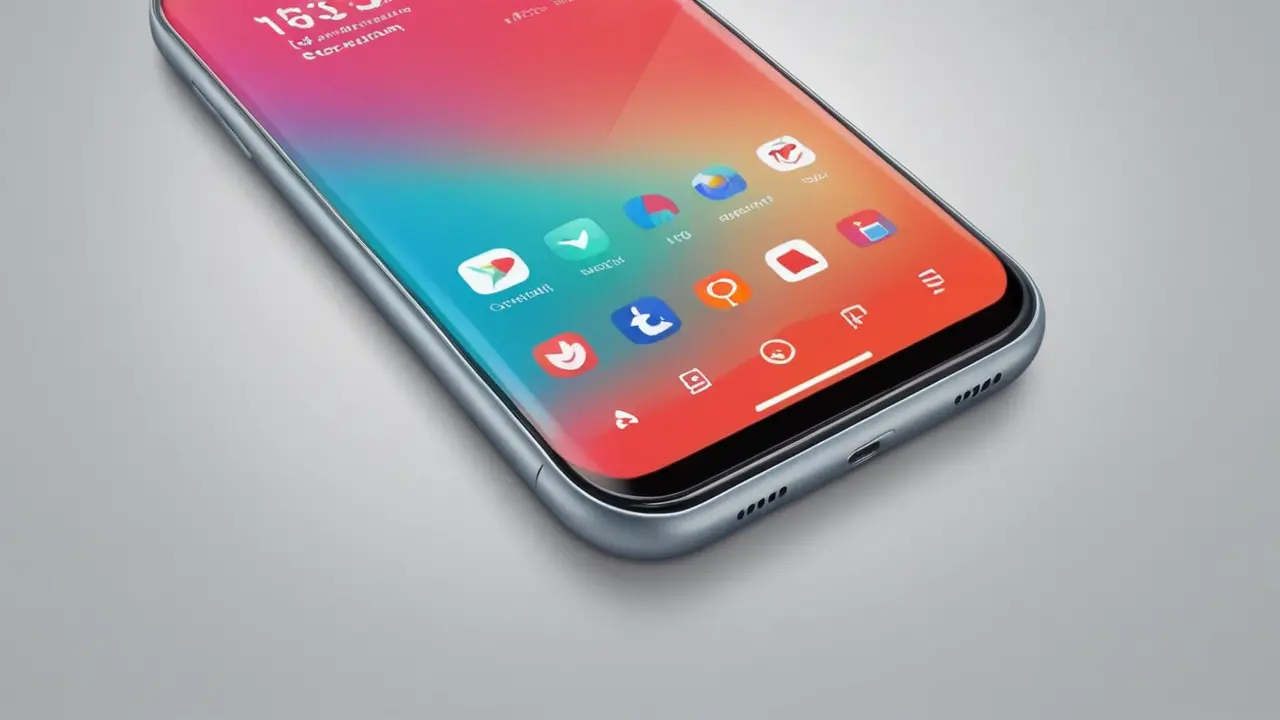 Smartphone con interfaz moderna y minimalista