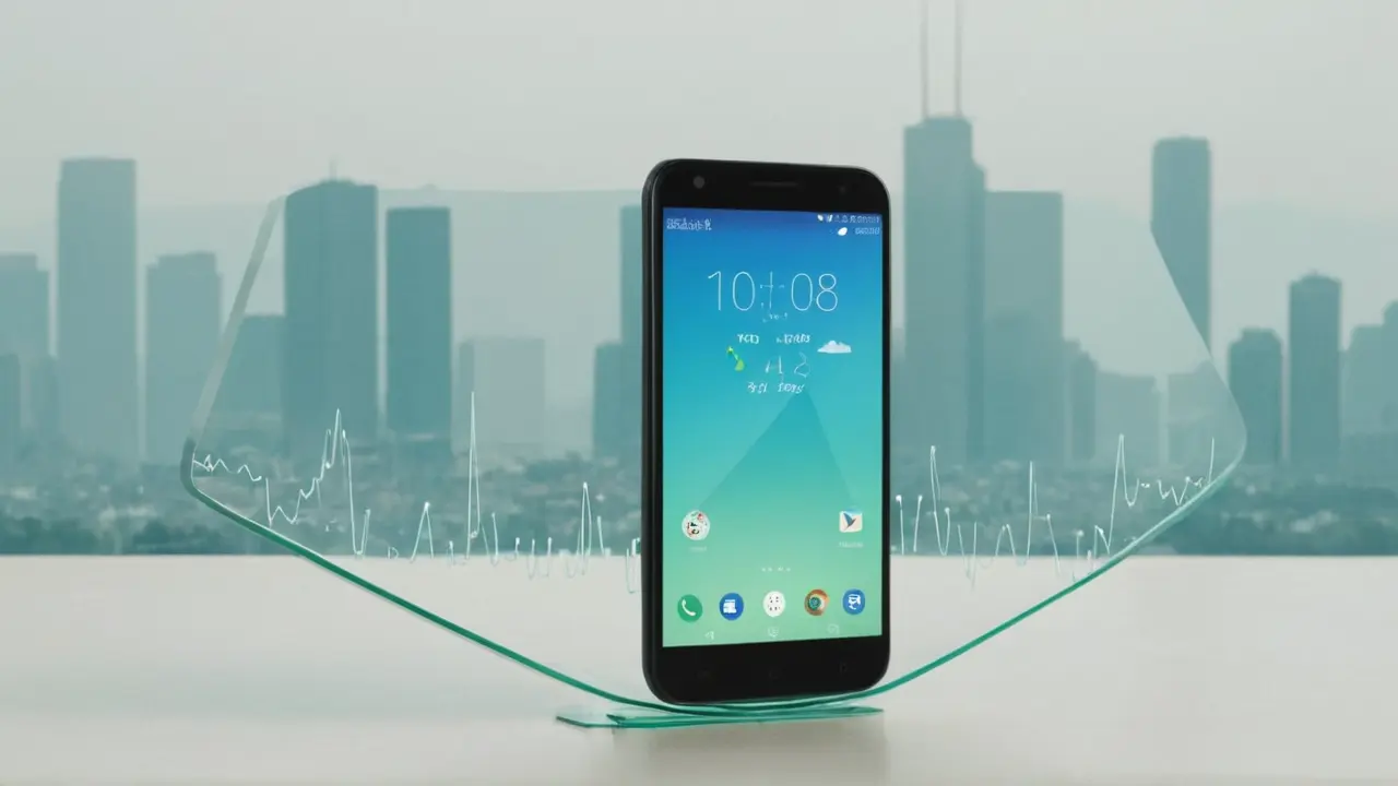 Ícono de smartphone con escudo protector