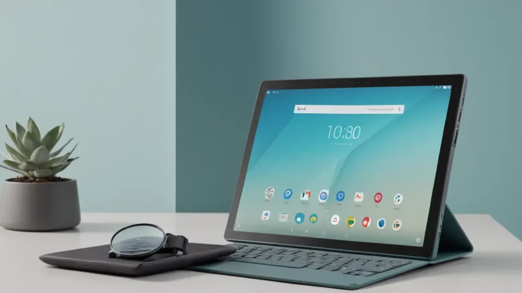 Análisis corporativo de una tableta tecnológica