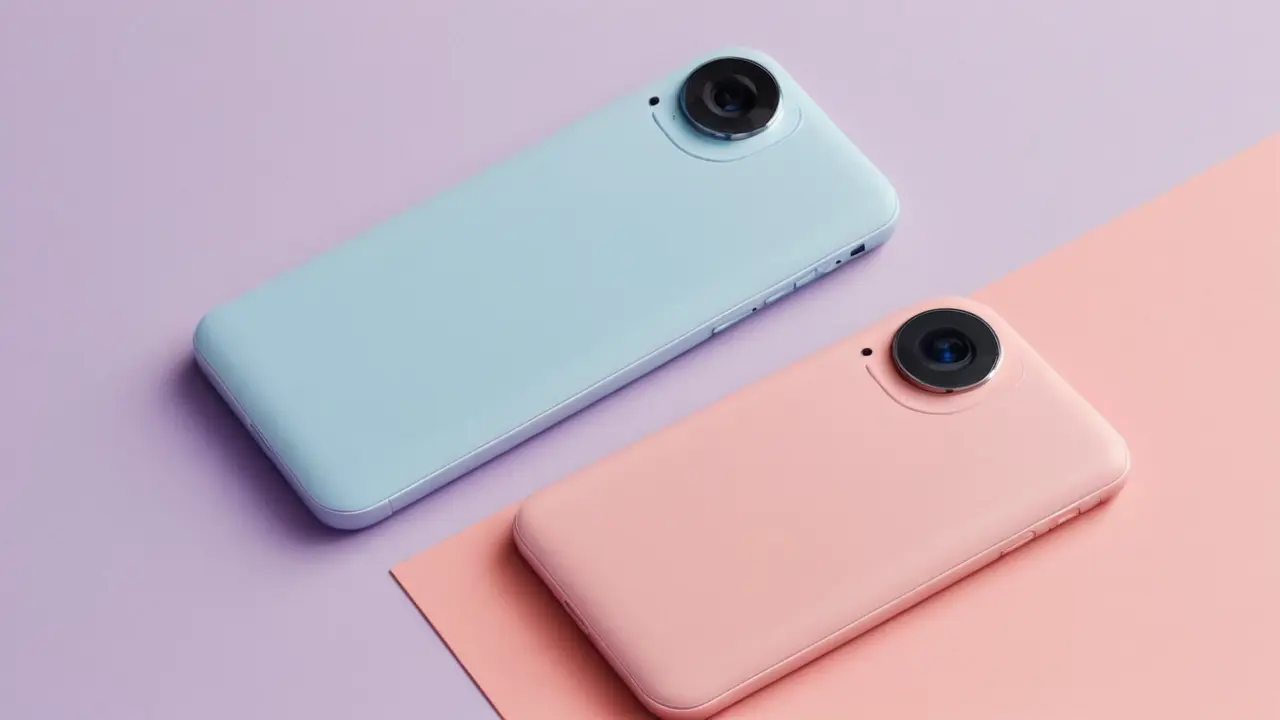 Diseño minimalista de tecnología móvil y valor