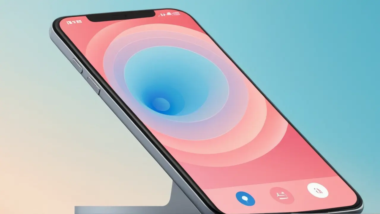 Móvil emitiendo ondas de sonido visuales