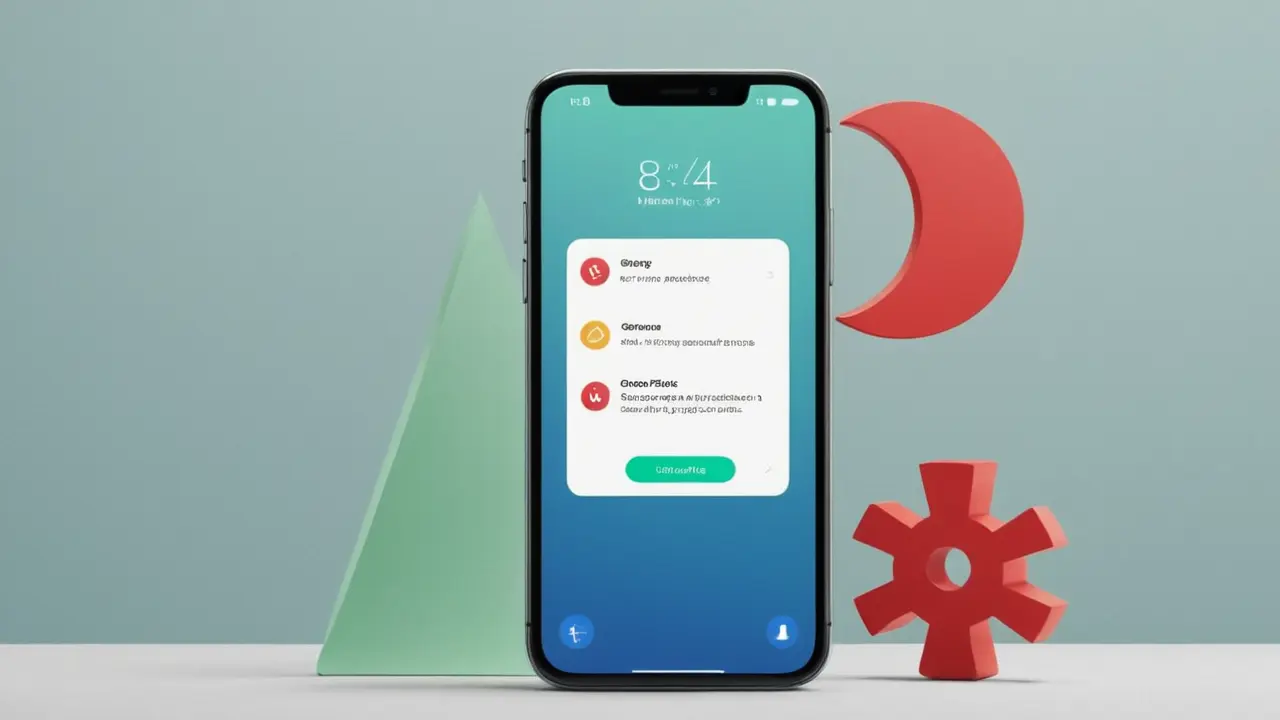 Ilustración conceptual de una interfaz móvil