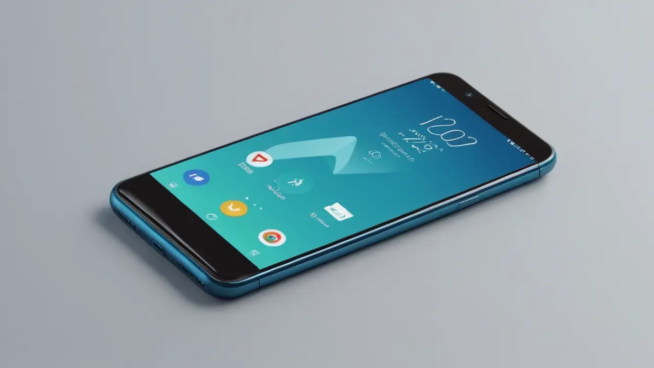 Smartphone actualizándose con diseño minimalista