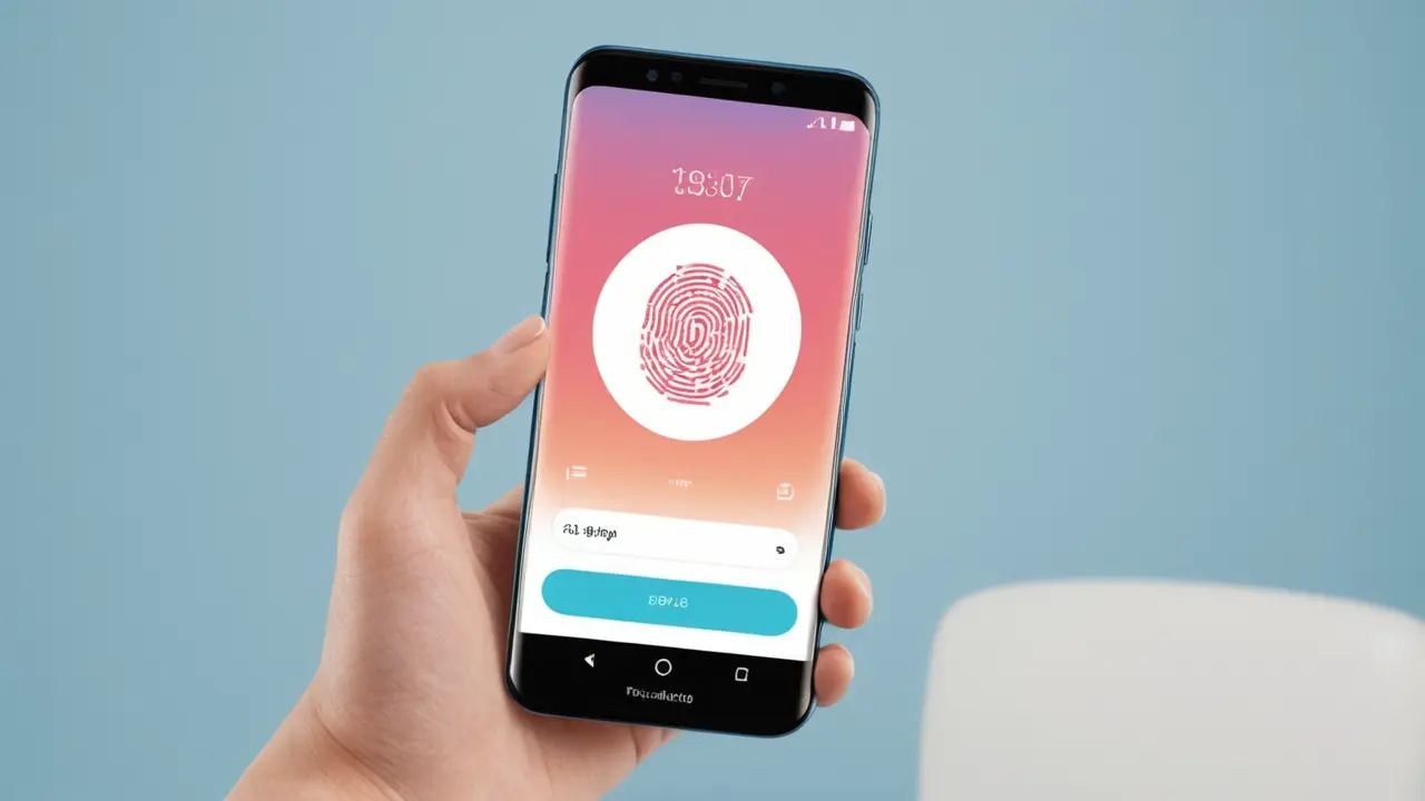 Diseño minimalista de smartphone con iconos