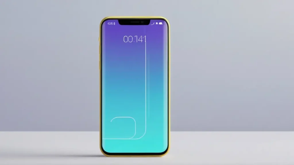 Ilustración minimalista de un smartphone conectado