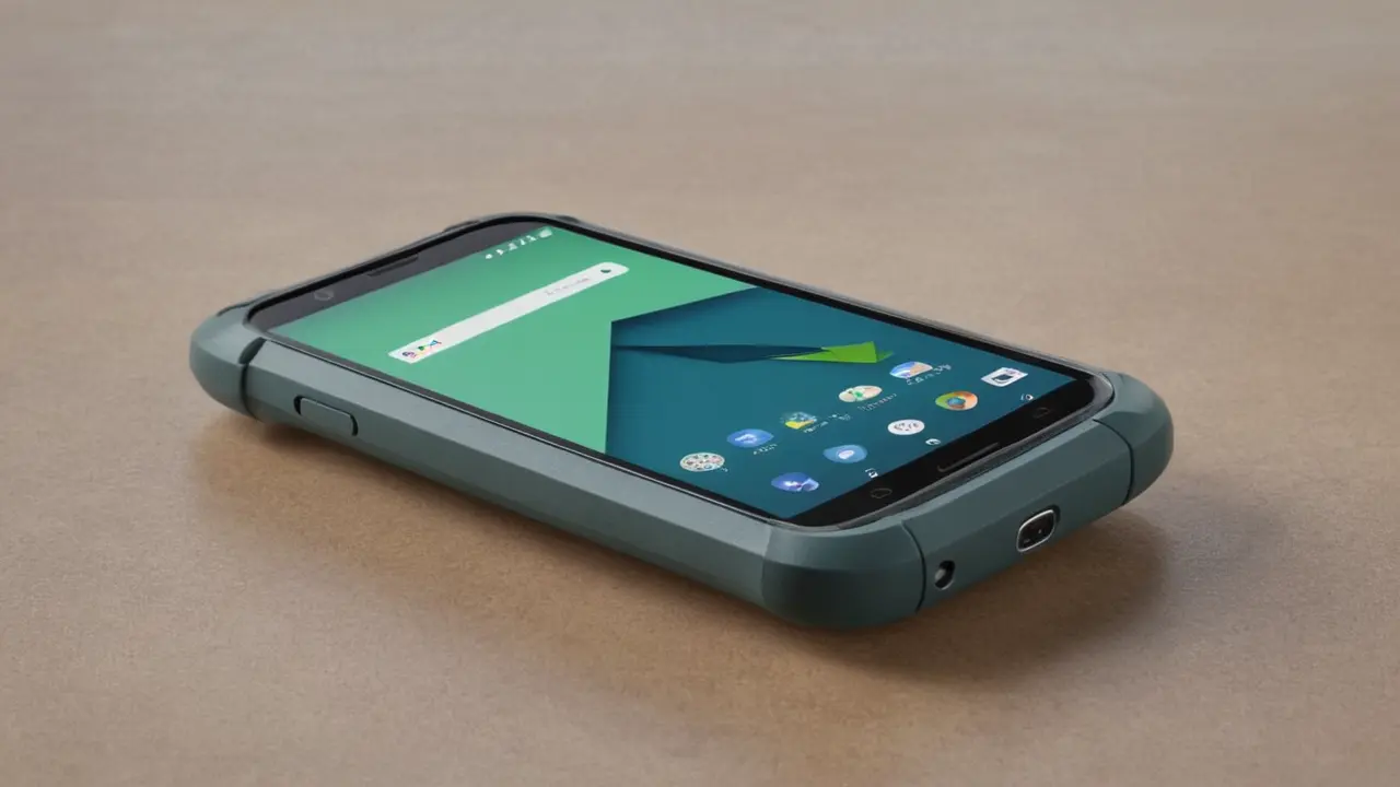 Smartphone resistente con iconos de durabilidad