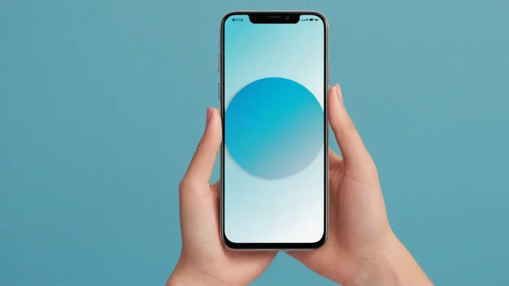 Ilustración minimalista de mano con smartphone