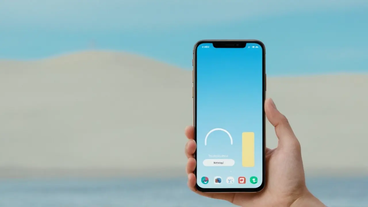 Diseño vectorial minimalista de un smartphone