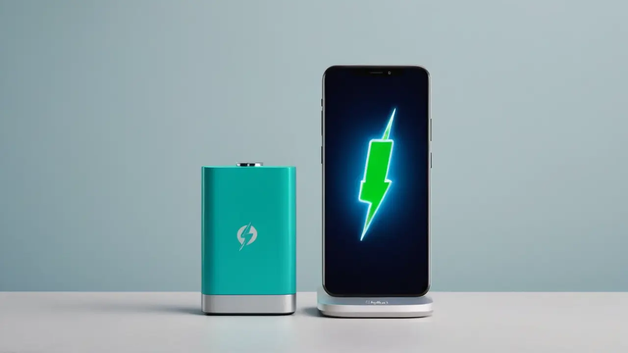 Smartphone con batería, chip y pantalla rápida