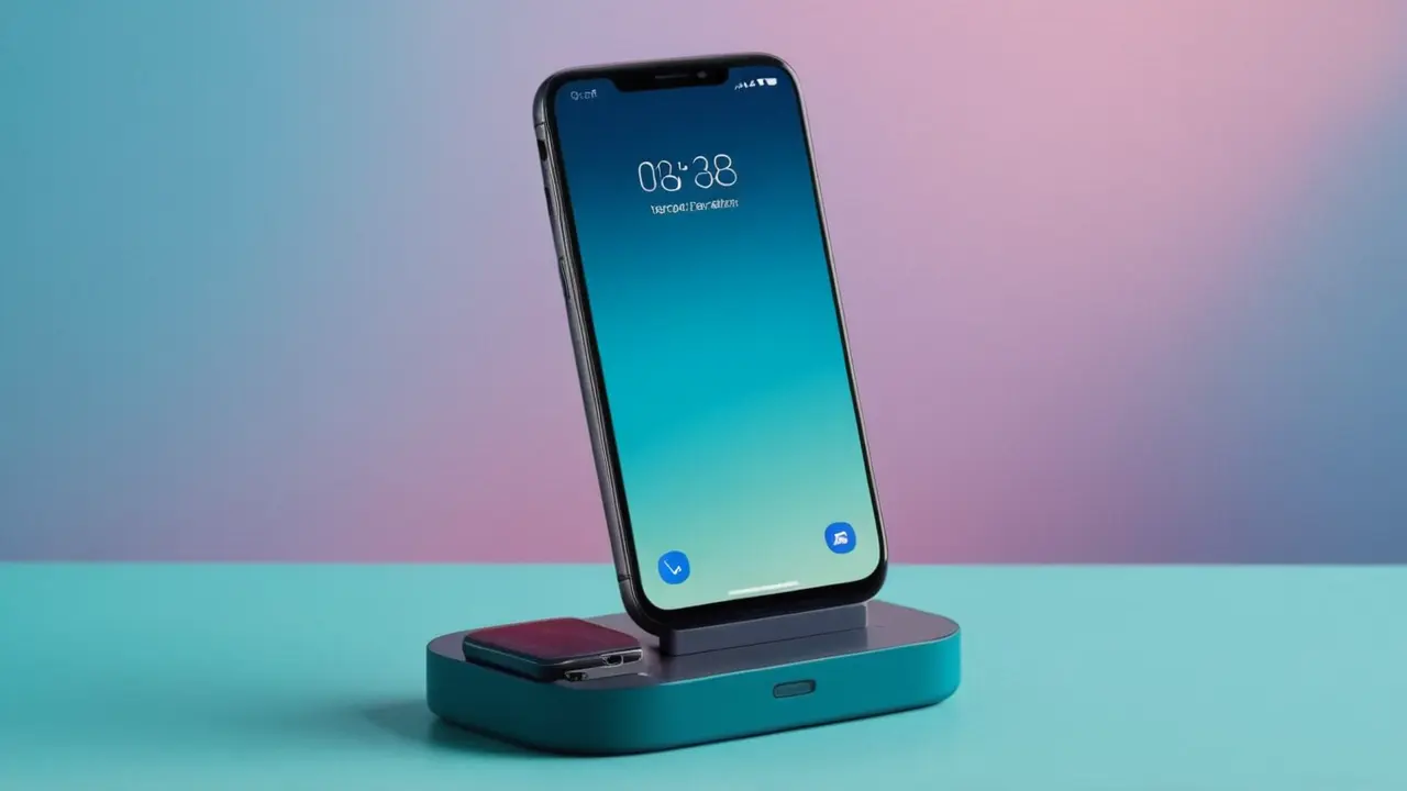 Ilustración tecnológica de un smartphone moderno