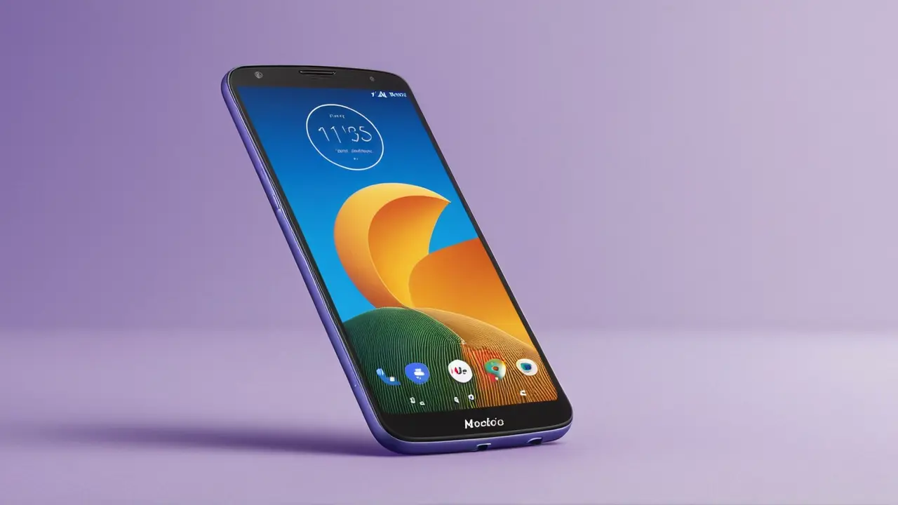 Ilustración estilizada del móvil Moto G53