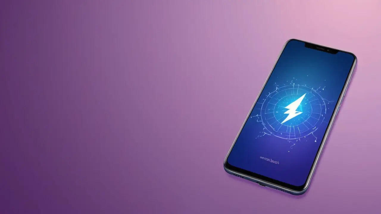 Smartphone que representa velocidad y rendimiento tecnológico