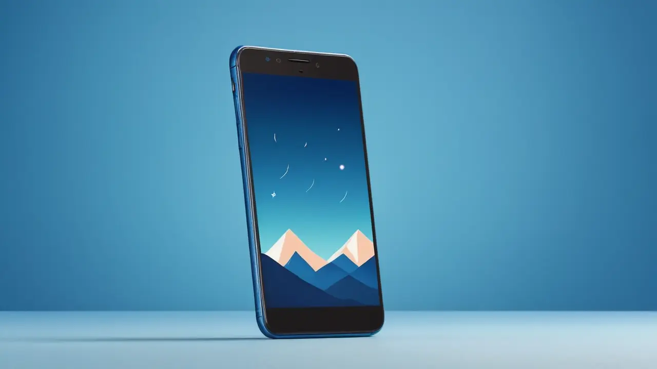 Ilustración vectorial minimalista de un smartphone