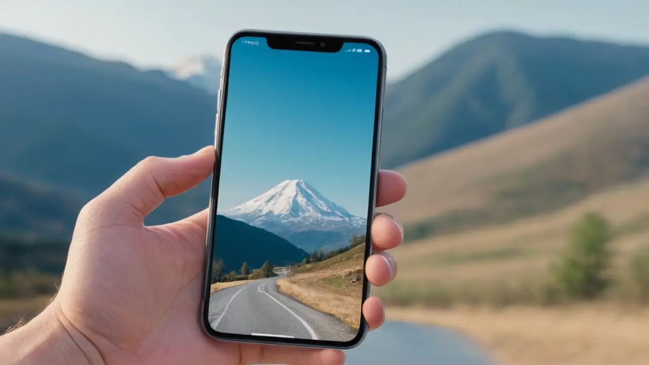 Ilustración moderna de la cámara del smartphone