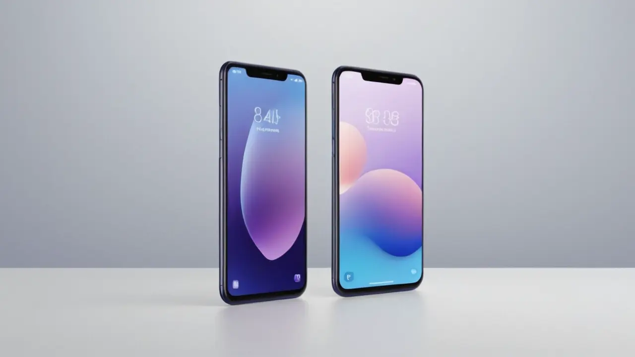 Ilustración vectorial de un smartphone minimalista