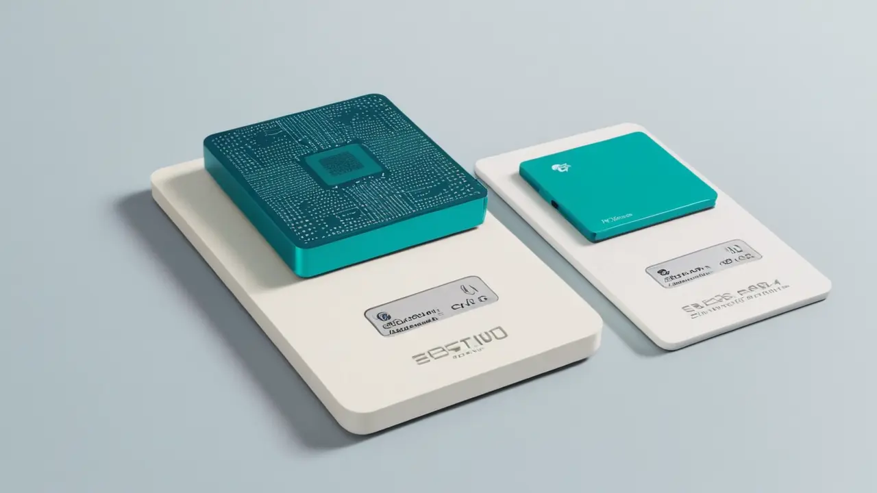 Comparativa gráfica de dos procesadores con iconos