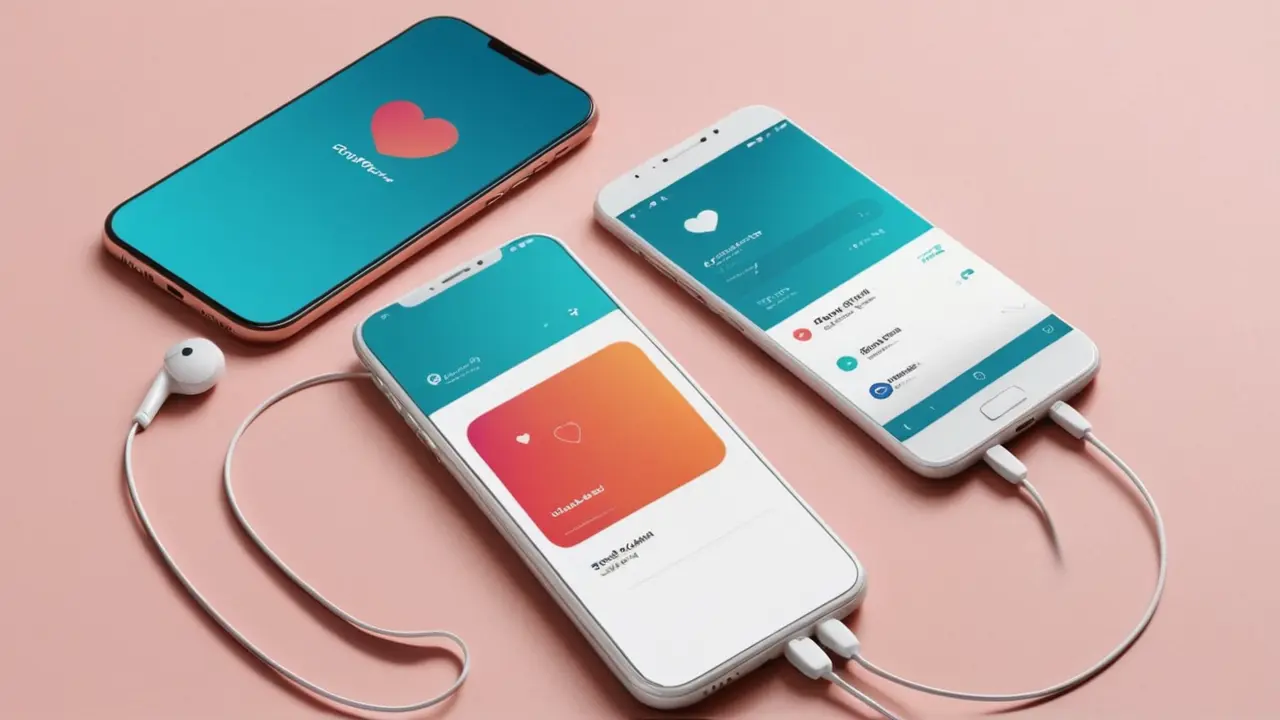 Ilustración minimalista sobre el mercado de smartphones