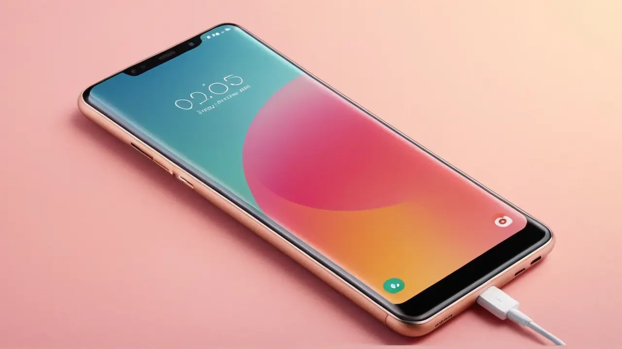 Ilustración de smartphone con carga optimizada