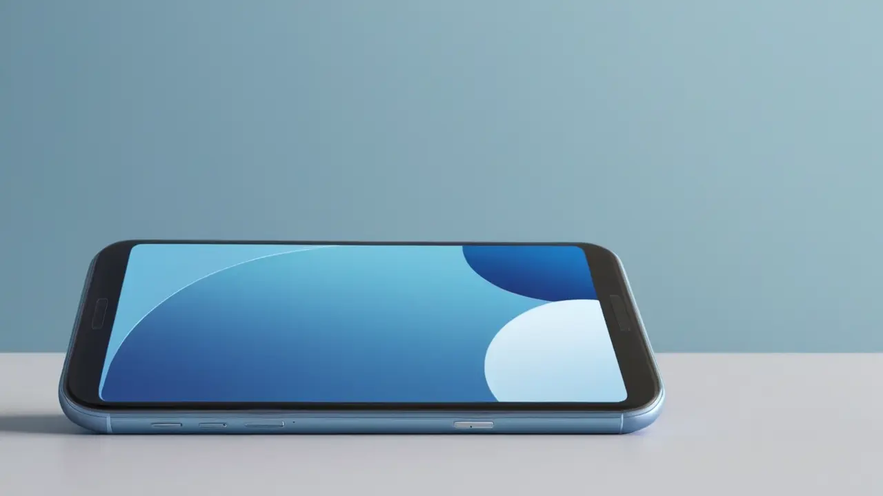 Ilustración tecnológica de un smartphone minimalista