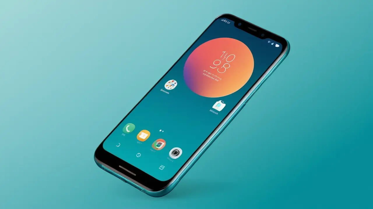 Interfaz de smartphone minimalista y vectorial