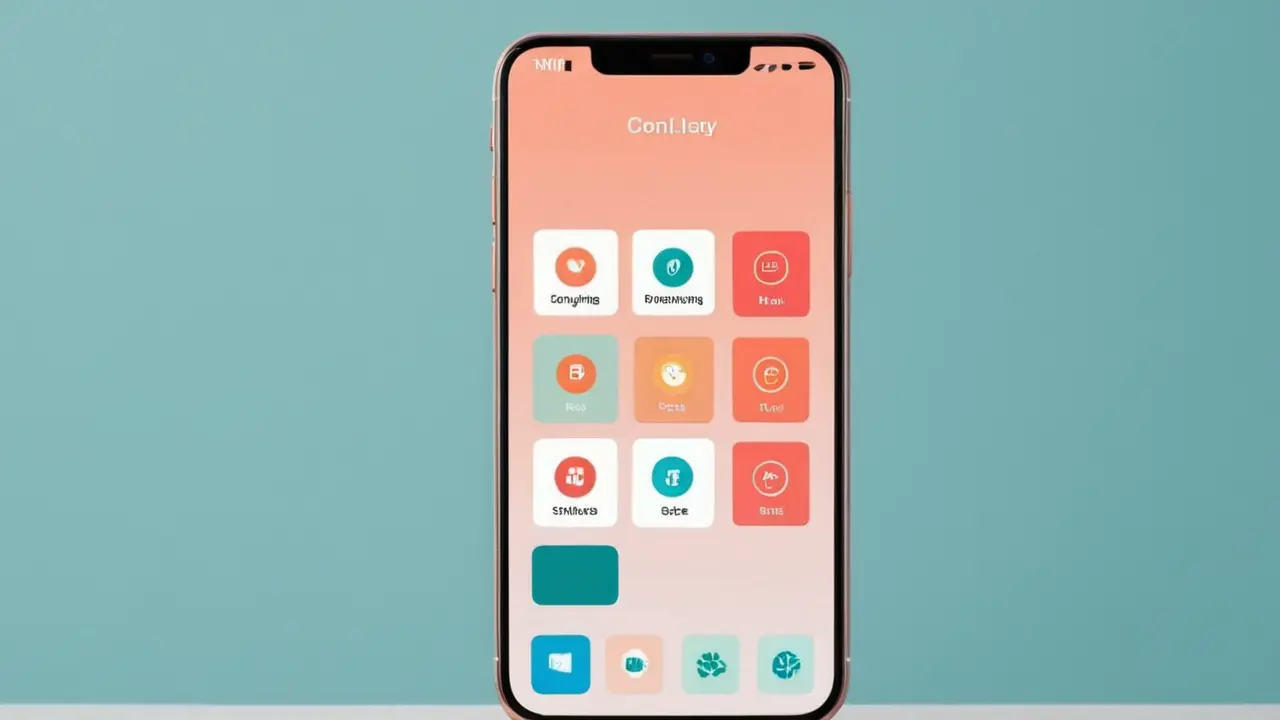 Ilustración de mano ajustando un smartphone