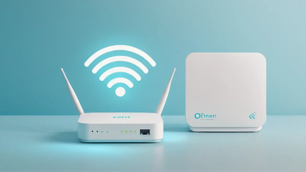 Ilustración de la conexión de fibra óptica
