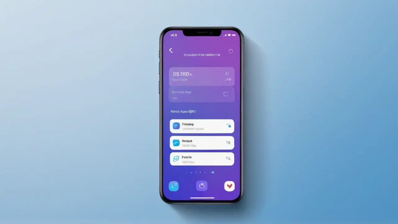 Diseño móvil moderno, minimalista y eficiente
