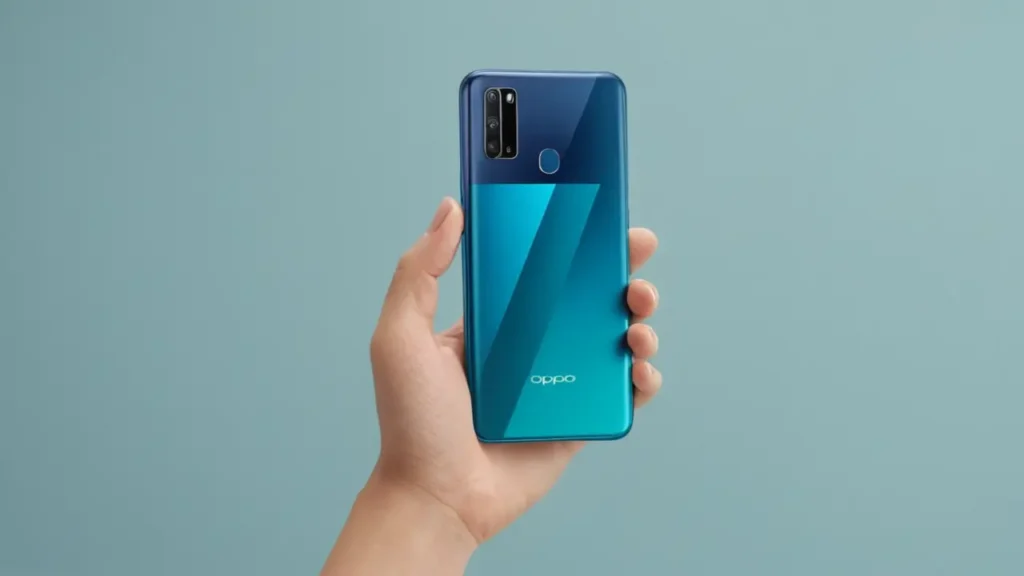 Ilustración vectorial minimalista del smartphone OPPO A76