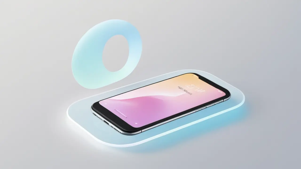 Ilustración minimalista de tecnología móvil moderna