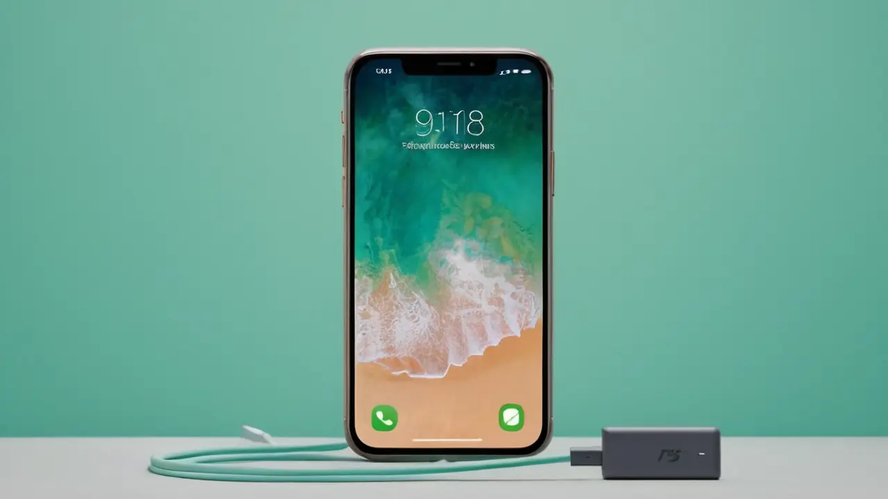 Móvil estilizado con la batería completa