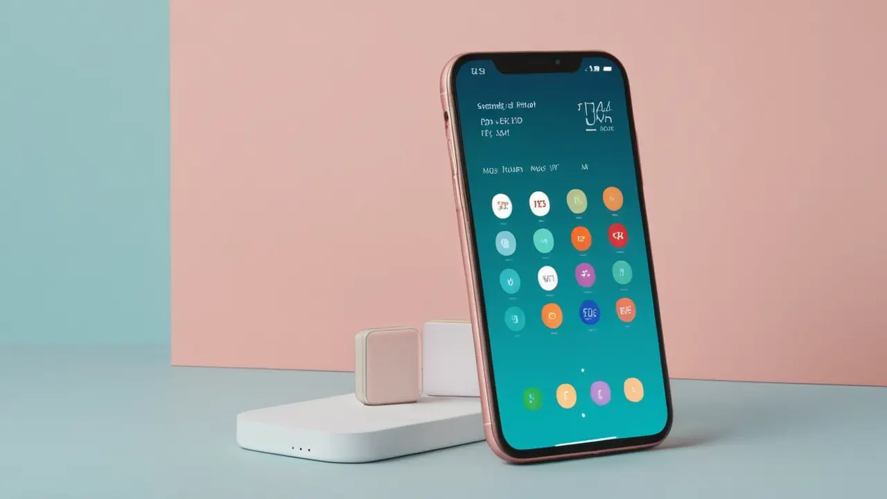 Ilustración tecnológica de un smartphone corporativo