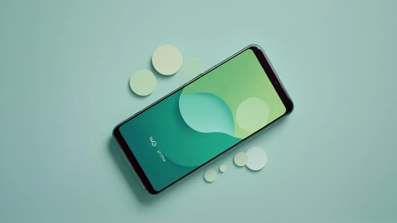 Diseño vectorial minimalista de un smartphone