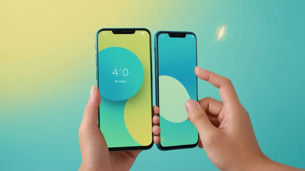 Ilustración minimalista de un smartphone en mano