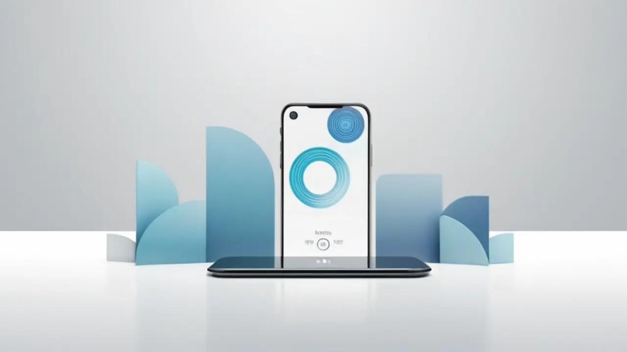 Diseño tecnológico minimalista de un smartphone