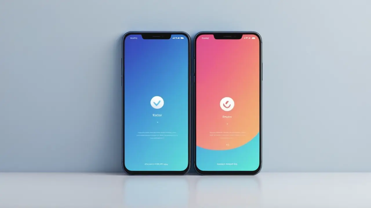 Ilustración moderna de un smartphone minimalista