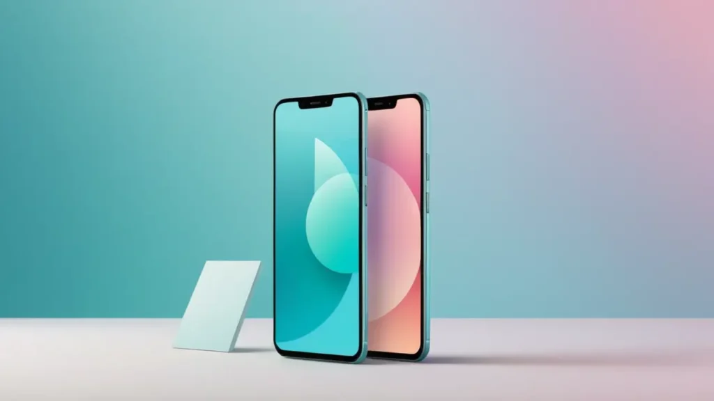 Diseño vectorial minimalista de un smartphone