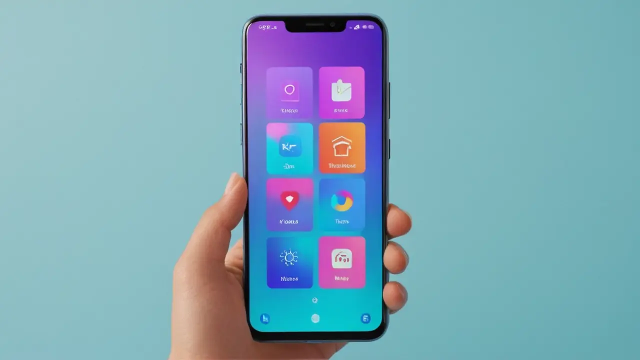 Móvil con diseño moderno y pantalla vibrante