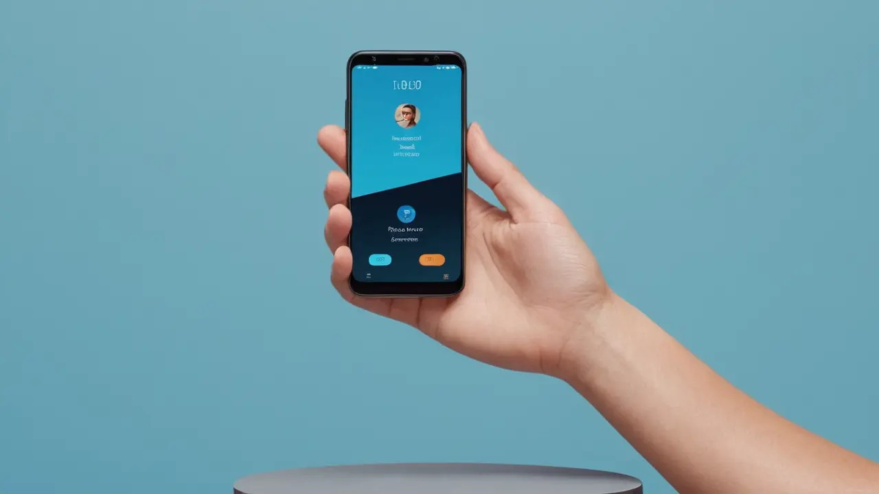 Smartphone corporativo con interfaz de tarjetas