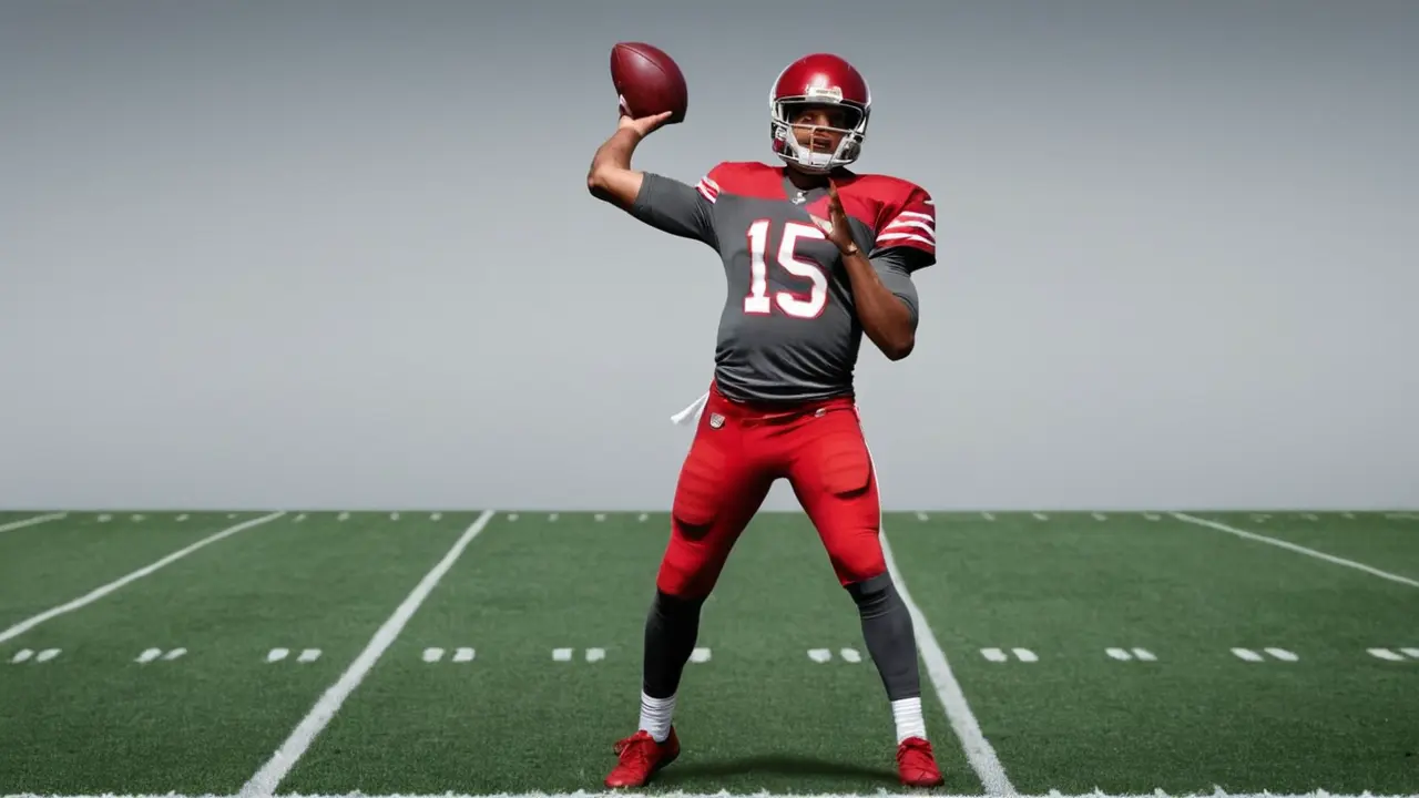 Ilustración vectorial minimalista de fútbol americano