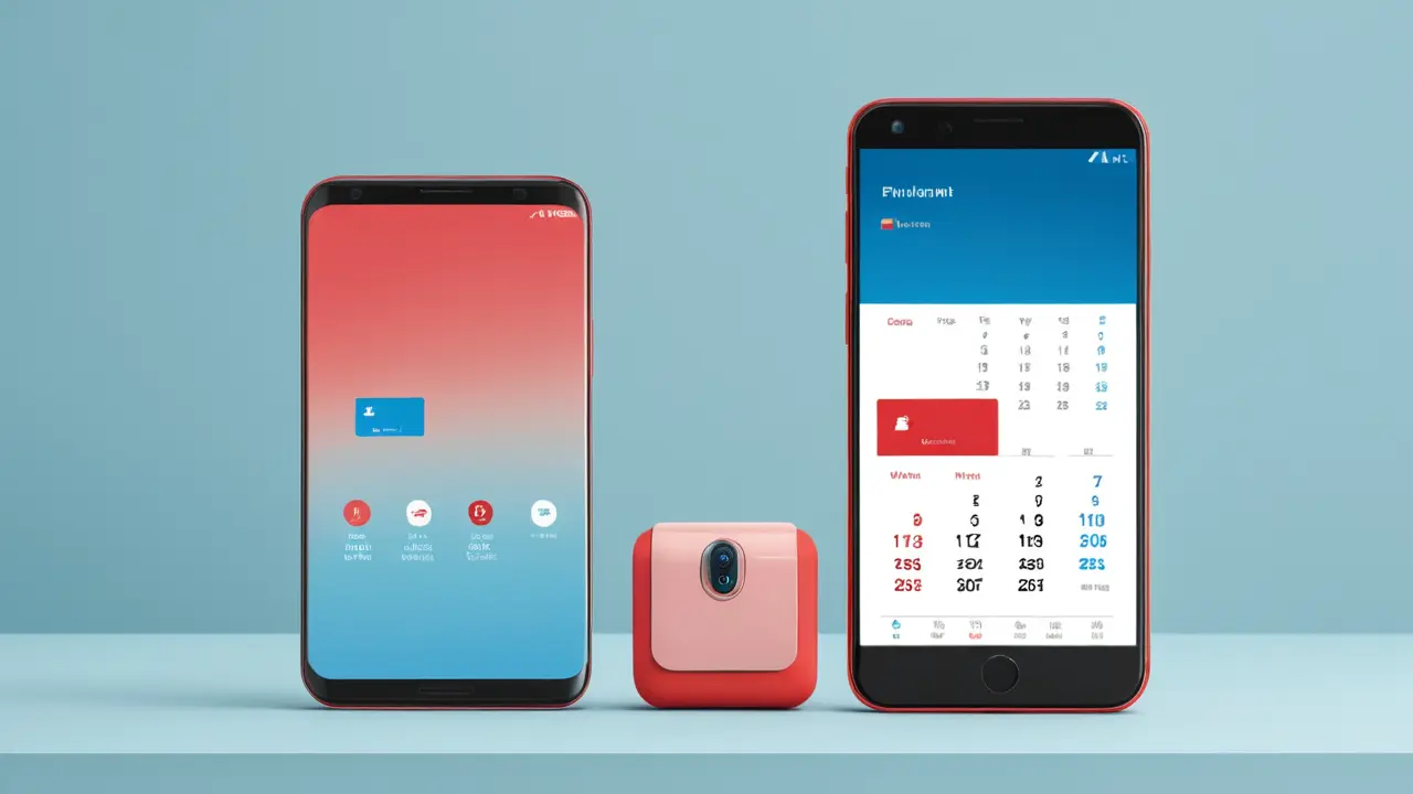 Ilustración vectorial comparando dos smartphones