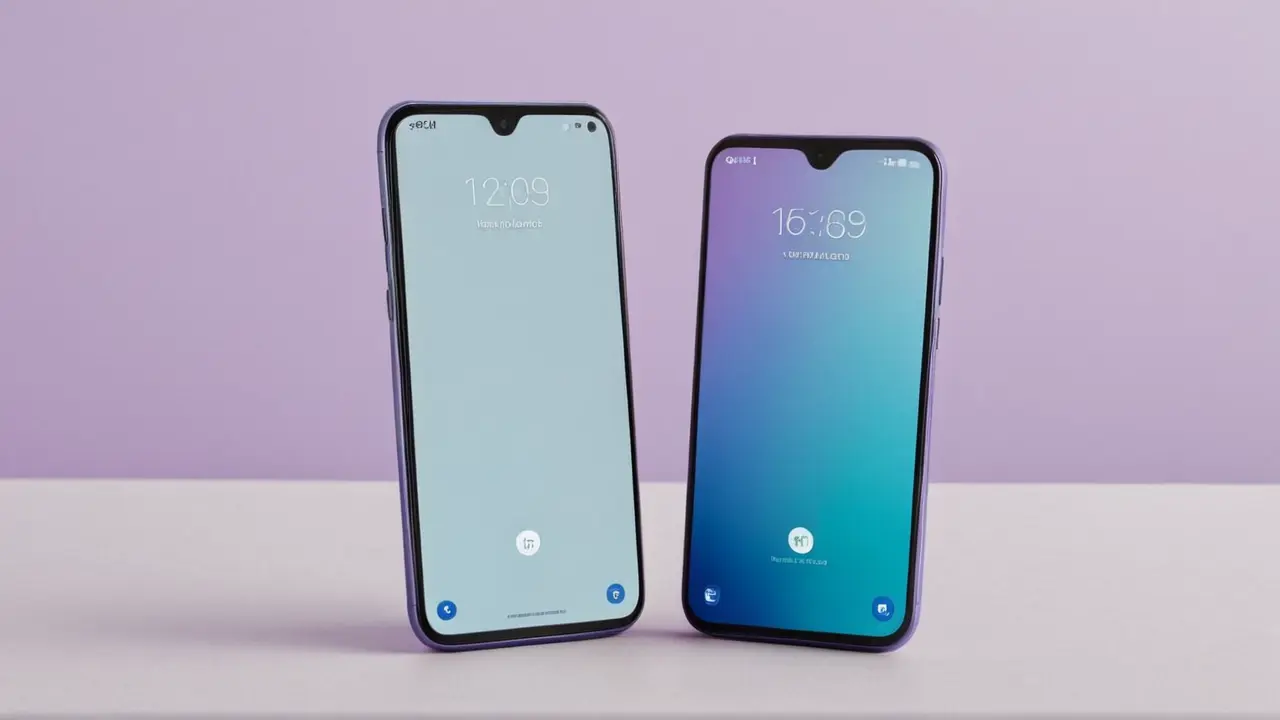 Comparación minimalista de dos smartphones