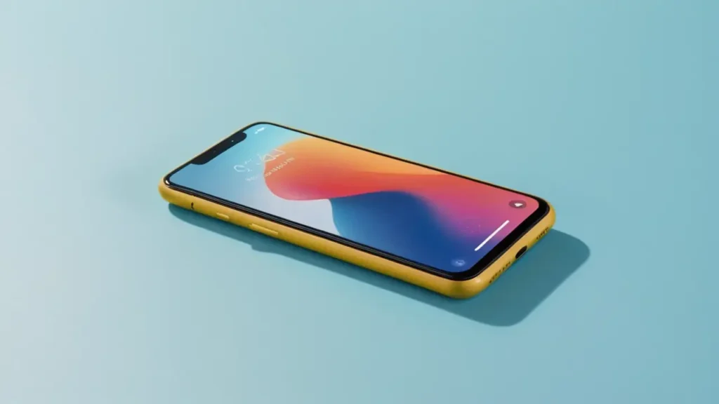 Diseño moderno de smartphones con elementos flotantes