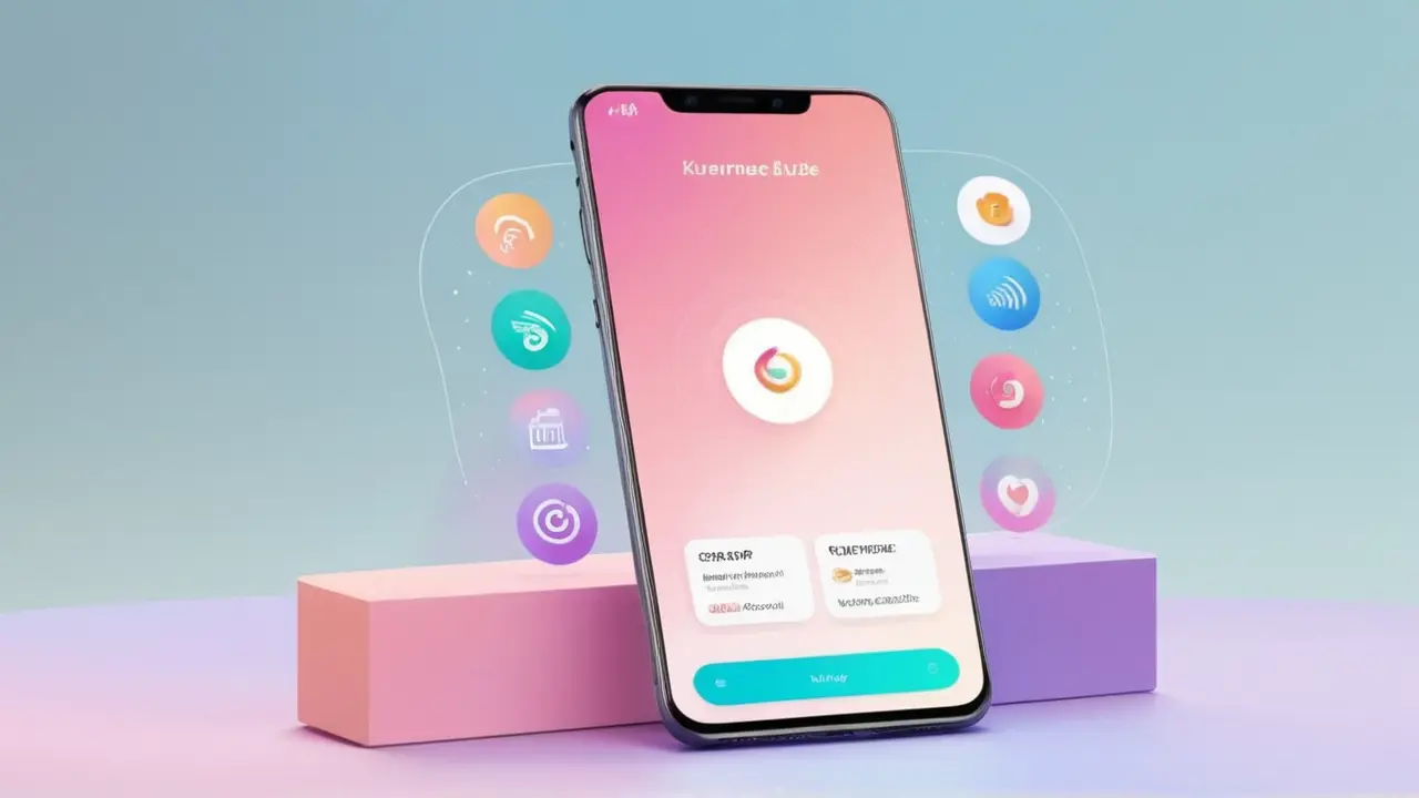 Interfaz móvil minimalista con conectividad 5G
