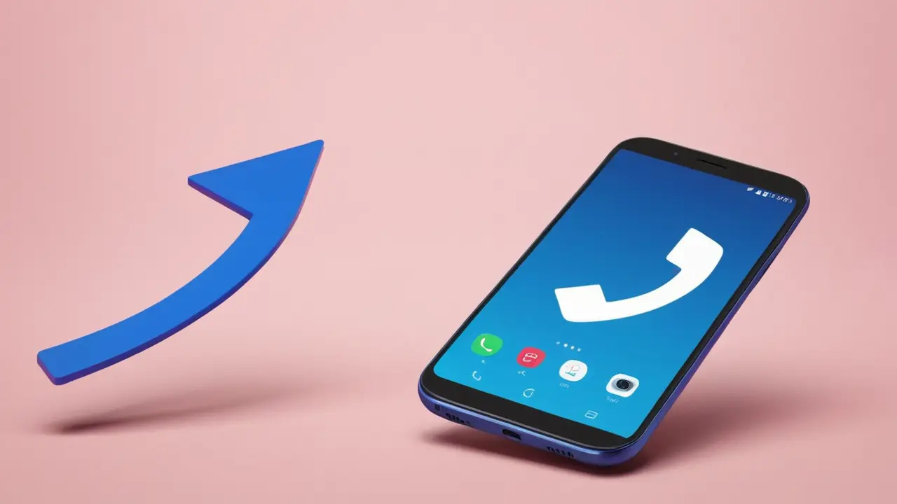 Ilustración minimalista de desvío de llamadas