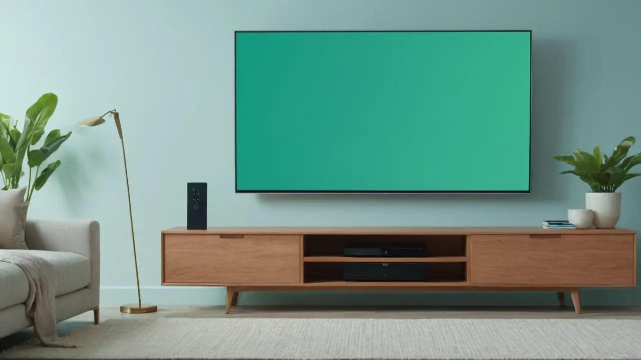 Ilustración minimalista de interacción con la televisión