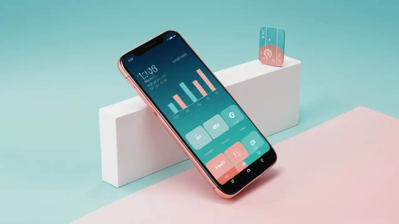 Ilustración de gestión de datos en smartphone