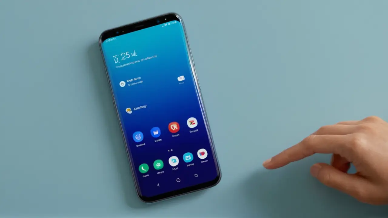 Mano activando el asistente de voz Bixby