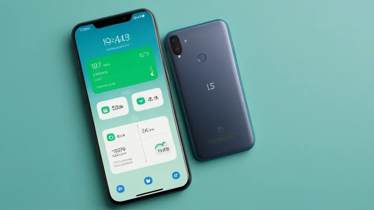 Ilustración de smartphone con batería optimizada