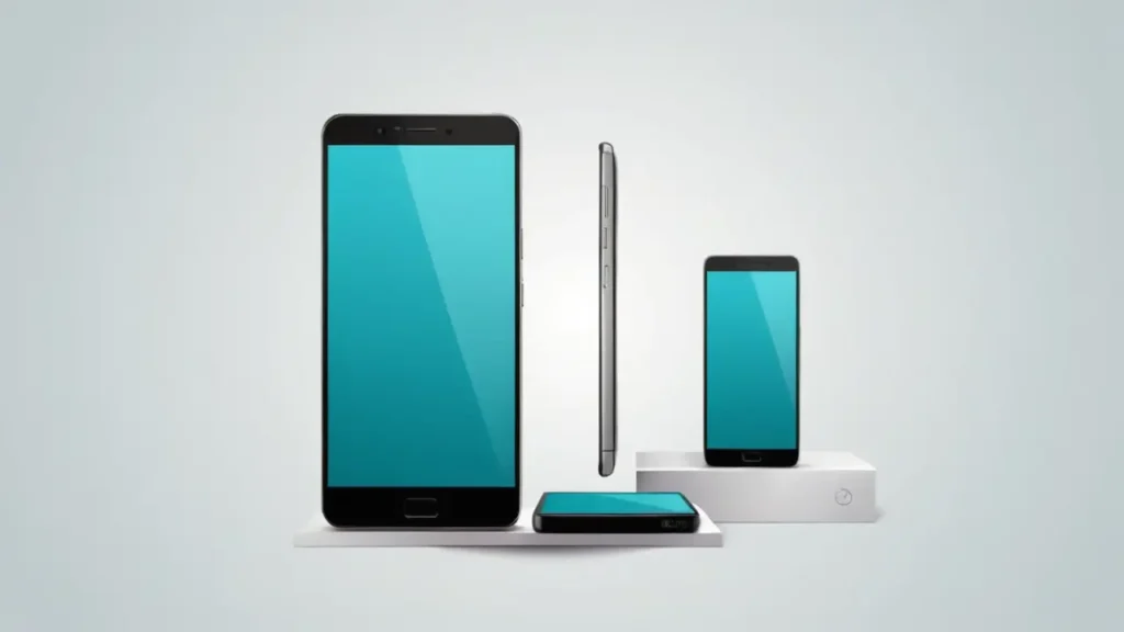 Comparativa vectorial de tres smartphones